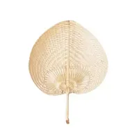120 pcs Festa Favor Palm Folhas Fãs Handmade Wicker Natural Color Palm-Fan Tradicional Chinês Craft Presentes Pro232