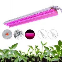 LED -odlingsljus full spektrum växande LED -lampbelysning 50 cm dubbel rörverk ljuskrona för hydroponiska inomhusväxter