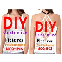 NoisyDesigns Custom Lady Sexy Hollow Vest 3D Женские майки DIY Девочки для девочек летняя одежда. Поставщик продавцов 220616