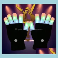 Party Favor Event Supplies Festive Home Garden New 7 Modes Color Changing Flashing Led Glove For Concert Pa Dhwod
