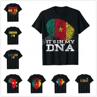 Heren t-shirts Meer ontwerp Het is in mijn DNA Kameroense geschenken Afrikaans coole Kameroen Flag T-shirt voor mannen dames t-shirt hiphop tops katoen