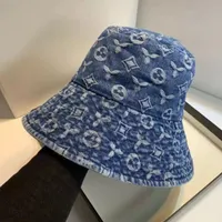 Ball Caps Denim Blue Women Wide Brim Hat Luxury Designer Summer Bucket Hats Girls Mens Baseball Caps Casquette Woman Beanies Fitted Fedora Bonnet