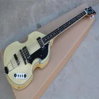 McCartney Hofner H500 1-CT zeitgenössische Geige Deluxe 4 Strings Bass Natural E-Gitarre Flamme Maple Top Back Rücken 2 511B Staple 229p