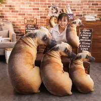 3D Hundedruck Kissen Sofa Dekoration Matte Fun kreativer Husky Bulldogge Deutsche Schäfermatte Süßes Plüsch Puppengeschenk Home Dekoration 220521