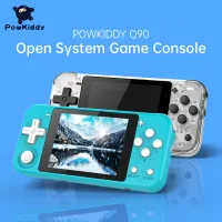 POWKIDDY Q90 3inch IPS screen Handheld dual open system game console 16 simulators retro PS1 kids gift 3D DHL2110238