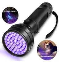 Hohe Quailty 51 UV-UV-LED-Taschenlampe Violet Blacklight Schwarzlicht-Taschenlampe 395 nM Aluminium-Shell-UV-Taschenlampe Mini Light Taschenlampen