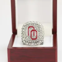 1985 1987 2015 Universidad de Oklahoma Campeón Ring Ring Gift Fan Memorial Collection293y