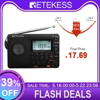 RETEKESS V115 Radio AM FM SW Portable Radio Shortwave FM Speaker Support TF Card USB REC Recorder Sleep Time