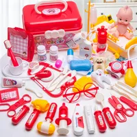 Doktor Set Çocuklar İçin Set Oyun Oyun Oyun Oyun Hastanesi Aksesuar Kiti Hemşire Araçları Çanta Oyuncakları Çocuk Hediyesi 220725GX