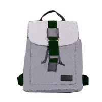 디자이너 빨간색 녹색 스트라이프 웨빙 스트랩 배낭 캔버스 작은 중간 노트북 여행 학교 배낭 패션 클래식 더블 문자 지갑 여성을위한 남자 지퍼 가방