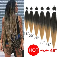 Costume Accessories Long Ombre Braiding Hair Jumbo Braids Synthetic Hair Braid Easy Professional Pre Stretched Yaki Texture Hair Extensions