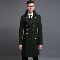 Oln Wool Herren Mantel Luxus Doppelbrust Long Style Man Trench Herbst und Winter Plus Size 5xl 6xl Mens Jacken und Schichten238p