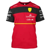 2022 T-shirt di New F1 Red Team Men Extreme Sports Racing Suit Harajuku Street Fashion Formula 1 100-6xl Plus Times 2022 Tipo di top