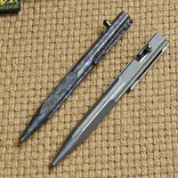 Zwei Sonne Titanium Drill Rod Tactical Pen Camping Jagd im Freien Überleben praktische EDC Multi Utility Write Pens Tools272z