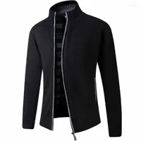 Men's Sweaters Shopify Drop Men&#39;s Coat Autumn Winter Warm Thick Cardigan Long Sleeve Fleece Clothing Full Zip Jacket MenMen's