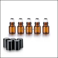 Paketleme Şişeleri 500pcs 1ml Mini Rulo Esansiyel Yağlar İçin Silindir Üzerine Rulo Botlu Deodorant Kapları Başına Roll-On Roll-On Bagshomes DhMQK