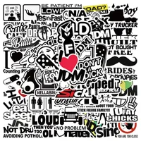 50st/Lot JDM Racing Car Modification Decal Sticker Graffiti Stickers för DIY Bagage Laptop Skateboard Motorcykelcykelklistermärken