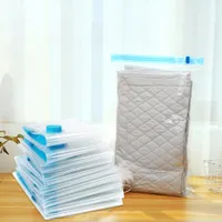 Sublimation Vacuum Bag For Clothes Storage Bag With Valve Transparent Border Folding Compressed Organizer Travel Space Saving Seal Packet