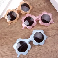 Baby Flower Sunglasses Colorful Kids SunGlasses Gift For Children Peach Glasses