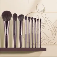Chichodo ' Zhi ' Advanced Makeup Brushes Set 9-pcs Synthetic Soft Powder Foundation Highlight Eye Shadow Beauty Cosmetic3229