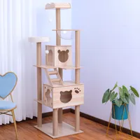 Mobili per gatti in legno solido arrampicata gatto giocattolo gatti senior resistenti ai graffi con torre di casa per animali domestici