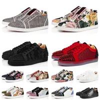 Red Bottoms Sneaker Low Top Platform Sneakers Zapatos casuales Mujeres Hombres Designer Luxurys Spikes Suede Leather Vintage Trainers
