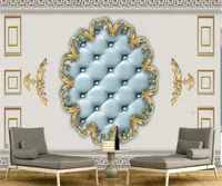 Customize any size wallpaper mural modern golden soft package pattern TV background wall sticker photo wallpaper