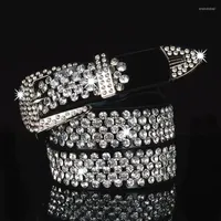 Cinture di lusso per uomini donne cintura di strass moda cowgirl western bling bling design stallone cinturones para hombre mujerbelts enek22
