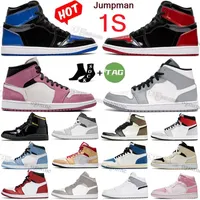 OG basketball shoes 1s mens patent High bred Quality jumpman ones womens dark mocha University Blue Hyper Royal Twist men Retro 1 Sneaker trainers Sports shoe 36-47
