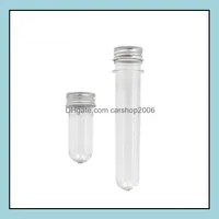 Packing Bottles Office School Business Industrial 20Ml 40Ml Pet Clear Plastic Empty Refillable Test Tube Bott Dh8Ab