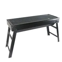 Draagbare barbecuesets Outdoor Charcoal Folding draagbare veldapparatuur voor camping roestvrijstalen koolstofoven 3.2x9.5x23.6inch A12