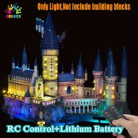 Coloqy Led Light Set, совместимый с 71043 Hogwarts Castle Blording Blocks RC Control Lighting Toys для детей Рождественские подарки T220719