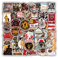 50pcs Firefighter stickers Firemen Fire Hero graffiti Stickers for DIY Luggage Laptop Skateboard Motorcycle Bicycle