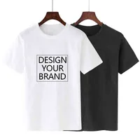 Baixo MOQ 100% Algodão Sublimation Polyter Tecido Macio Personalizado Custom Painel Plano Camisas T-Shirts Homens Plus Size Camisetas