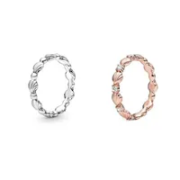 Cluster Rings Original 925 Silver Fit Ring Summer Charms Shell Rosegold For Women Vintage Wedding Jewelry MakingCluster