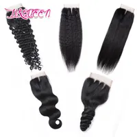 Brazilian Virgin Hair 4 X 4 Lace Closure Body Wave Deep Straight Loose Kinky Straight Baby Hair Lace Closure Whole251d