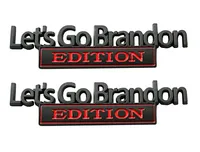 2pcs Let Go Brandon Edition Emblems Sticker Decal