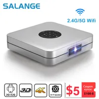Salange K1 DLP Projector 4K 3D Supported Android Mini Led Projetor Wifi Home Cinema 32GB AC3 Video Beamer For Mobile Phone