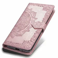 Impronta Flower Wallet Case in pelle per iPhone 13 2021 12 mini pro max 11 xr xs 8 7 6 Samsung S21 Ultra plus Porta di pizzo Flip Cover Girls