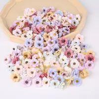 Multicolor Daisy Flower Heads Mini Silk Artificial Flowers For Wedding Home Decoratie Kerstkrans Scrapbooking 5666 Q2