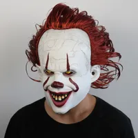 Kerstmis Halloween Grappige Masker Siliconen Movie Stephen King's It 2 ​​Joker Pennywise Full Face Horror Clown Cosplay Prop Party Masks