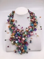 Chains Multicolor Shell And Freshwater Pearl Flower Beads Necklace 19-20inch Weholesale Gift FPPJChains
