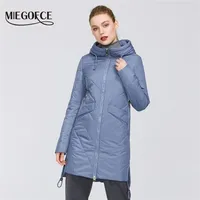Miegofce 2020 Kadın Parkas Pamuklu Yastıklı Ceket Yeni Bahar Tasarımları Kadın Ceketleri Kaputlu Mom için Uzun Sıcak Moda Paltoları LJ200825