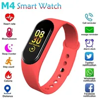 M4 Smart Bracelet Wristbands Bluetooth Call Running Tracker REAL HAYP REAP LUSS SWARD IP67 Waterproof Sport Watches 4 Colors VS M6 M5