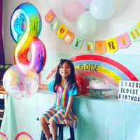40inch gökkuşağı numarası folyo balonlar mutlu yıllar düğün partisi dekorasyon yetişkin renkli globos çocuk hediyesi 220523
