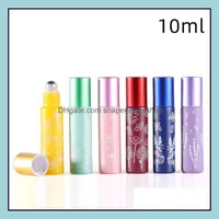 Packing Bottles Office School Business Industrial 10Ml Printing Roller Bottle Glass Travel Portable Per Essential Oil Mini Aron Color Empt