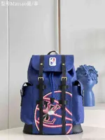 Real School Bags Handbags M21104 CHRISTOPHER Medium Backpack Men Backpacks Leather travel bag handba Z1AM