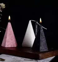 Velas nórdicas do cone geométrico aromaterapia com aromaterapia com aromaterapia de rosa Rosa velas de petróleo de casa duradouras com duradouros FS5266 F0812