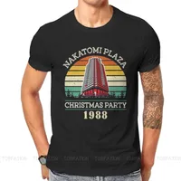 다이 하드 영화 크리스마스 파티 1988 년 브루스 윌리스 남자 tshirt 레트로 빈티지 nakatomi plaza 개성 T 셔츠 streetwear 220407