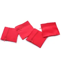 Red Color Wedding Party Favor Pouch Zipper Sacos de Jóias de Natal para Pingente Brincho de Brincho de Brincho